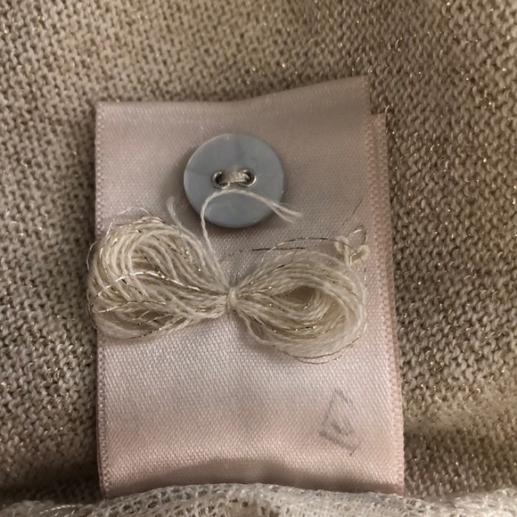 Anthropologie Knitted & Knotted Gold Lace Back Cardigan Large - Picture 7 of 12